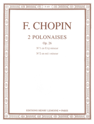 Book cover for Polonaises Op. 26 No. 1 et 2 dediees a M. Dessauer