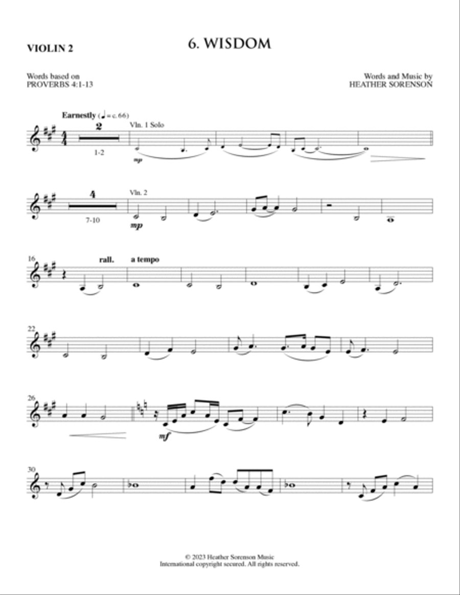 These Ancient Words - Violin 2 Choir scores gallery preview page 12