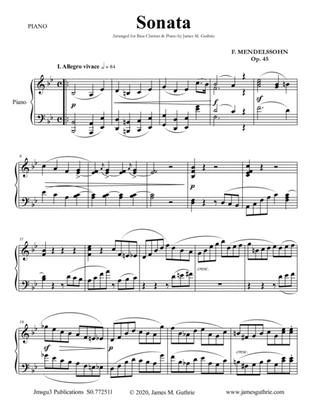 Mendelssohn: Sonata Op. 45 for Alto Sax & Piano