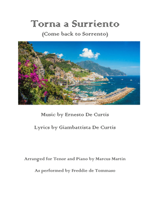 Torna a Surriento (Come back to Sorrento) for Tenor and Piano
