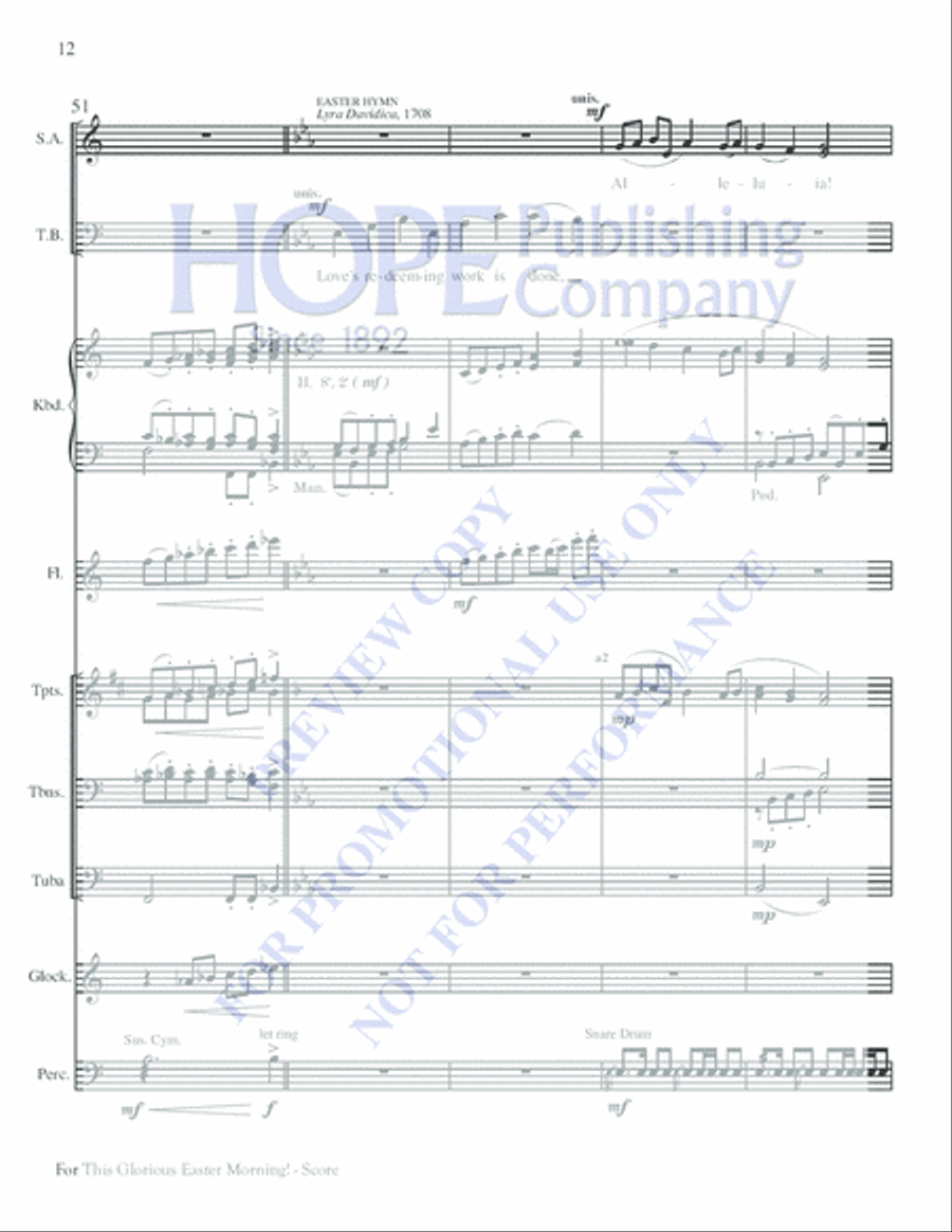 For This Glorious Easter Morning Choir scores gallery preview page 12