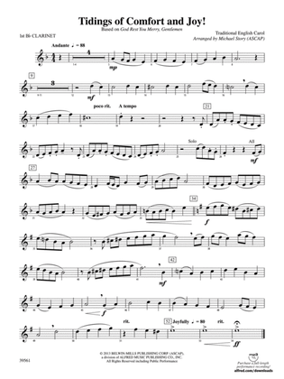 Tidings of Comfort and Joy!: 1st B-flat Clarinet