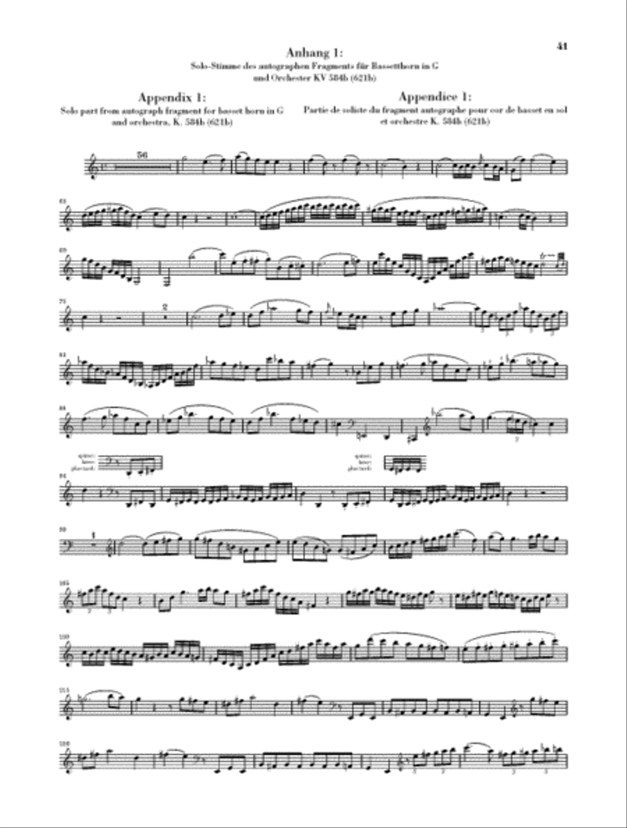 Clarinet Concerto in A Major, K. 622 Clarinet Solo scores gallery preview page 4