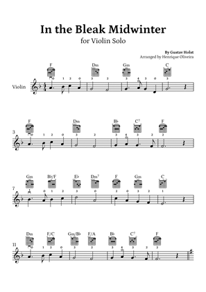 Book cover for In the Bleak Midwinter (Violin Solo) - Beginner Level