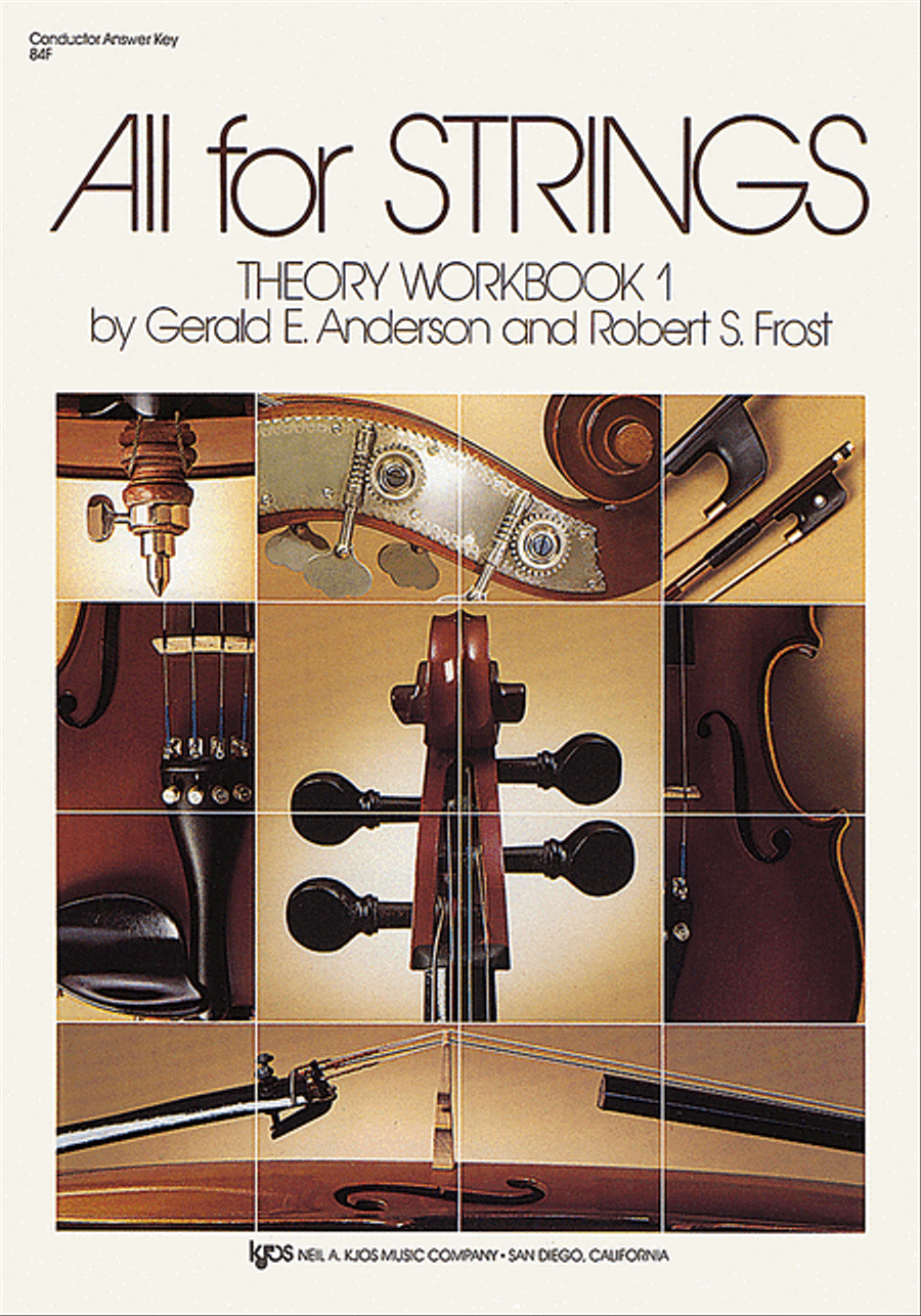 All For Strings Theory Workbook 1 - Conductor Answer Key String Orchestra scores gallery preview page 1