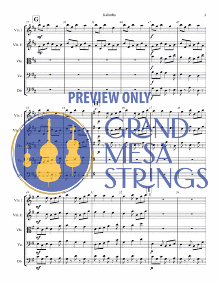 Kalimba - African Thumb Piano String Orchestra scores gallery preview page 4