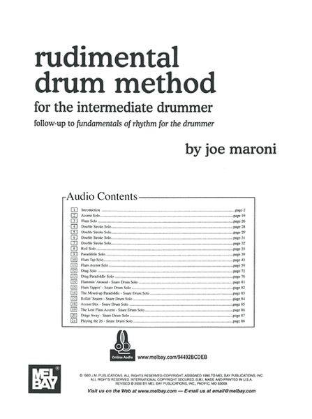 Rudimental Drum Method for the Intermediate Drummer image number null