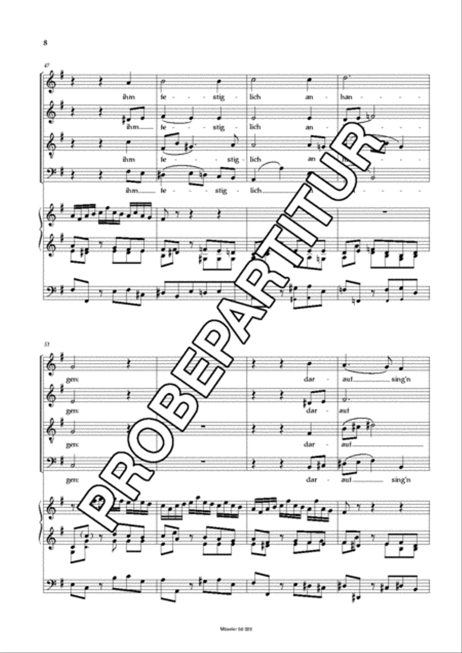 Sei Lob und Preis mit Ehren BWV 167 4-Part scores gallery preview page 9