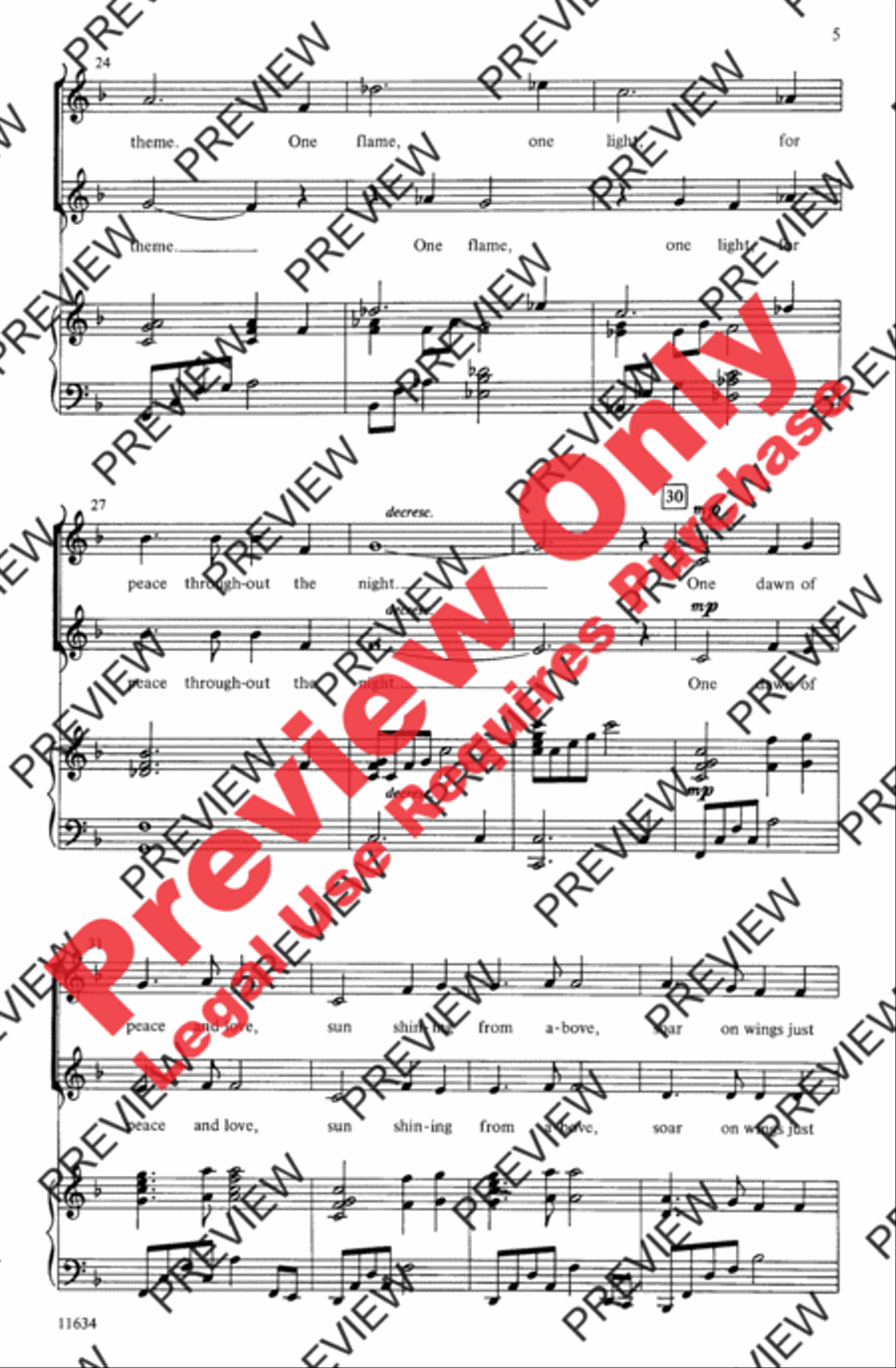 One Candle Lights the Way 2-Part scores gallery preview page 9