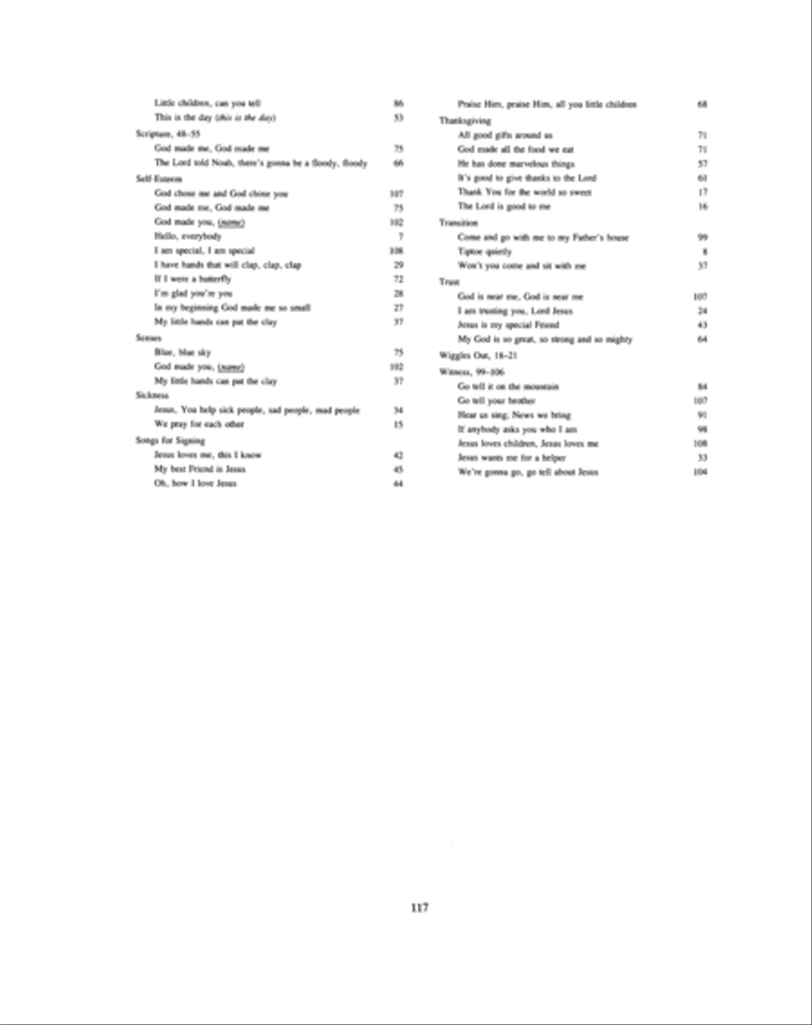 Little Ones Sing Praise: Christian Songs for Young Children Unison Choir scores gallery preview page 13