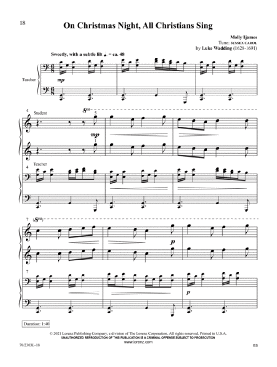 Christmas Keys for Student and Teacher Piano Method scores gallery preview page 9
