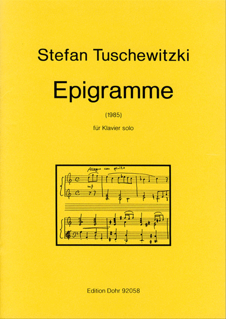 Epigramme für Klavier (1985) Piano Solo scores gallery preview page 1