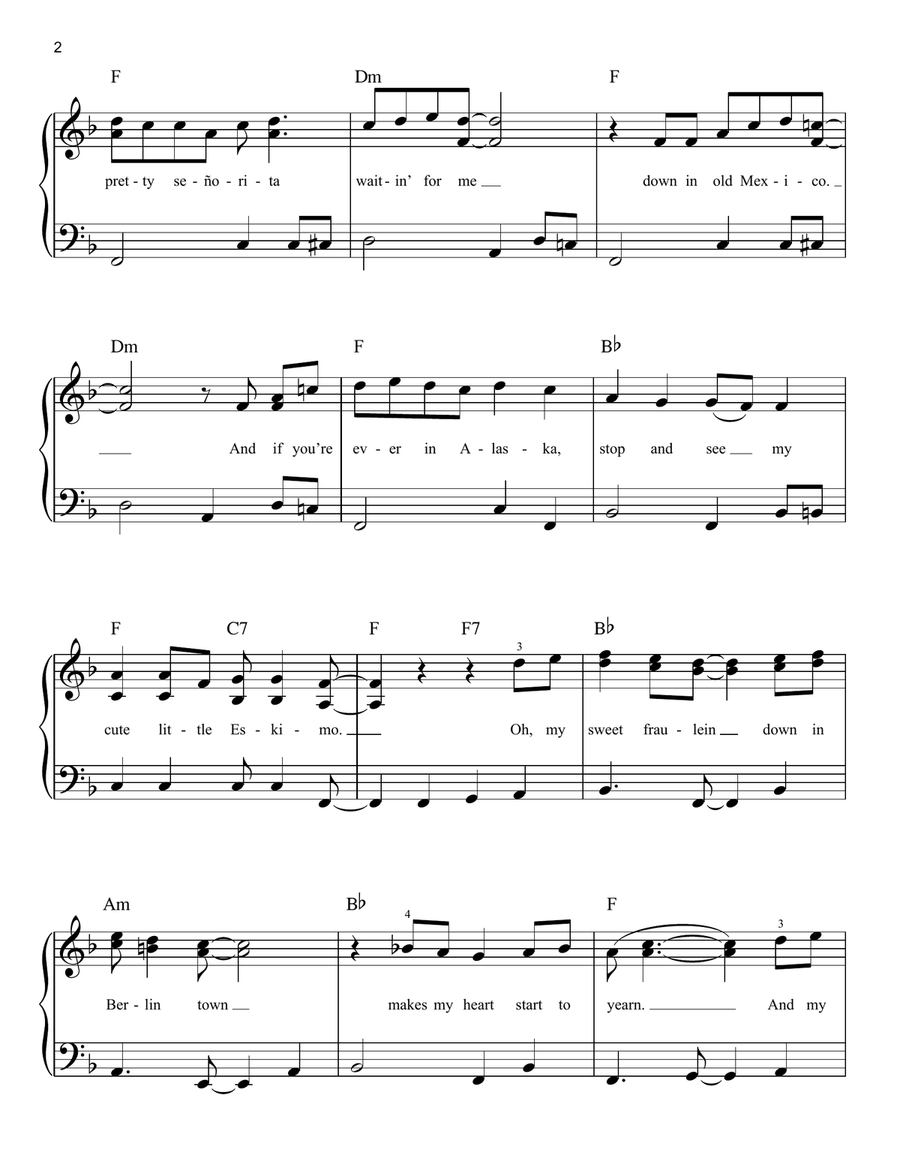 Travelin' Man Easy Piano scores gallery preview page 2