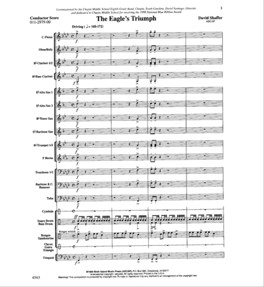 The Eagle's Triumph The Eagle's Triumph Concert Band scores gallery preview page 2