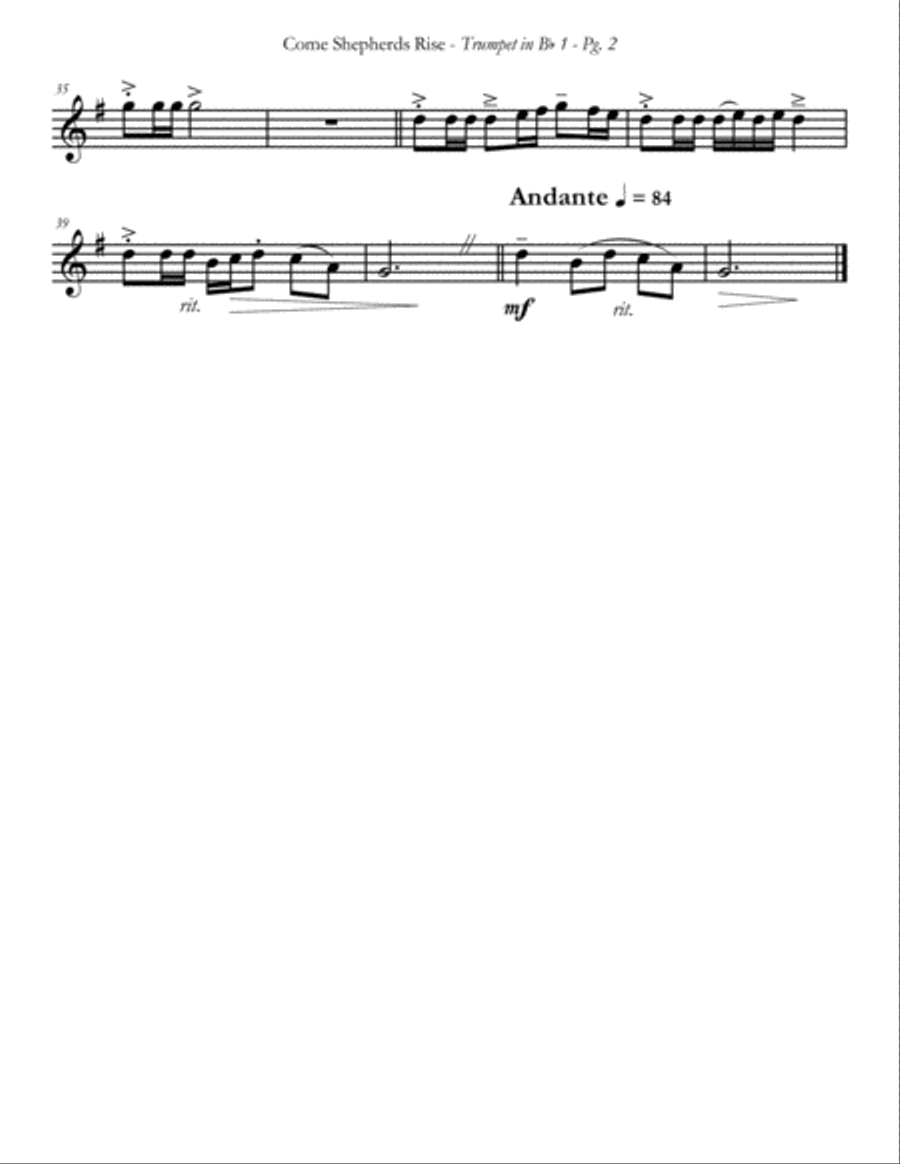 Come Shepherds Rise for Trumpet Trio Trumpet Trio scores gallery preview page 3