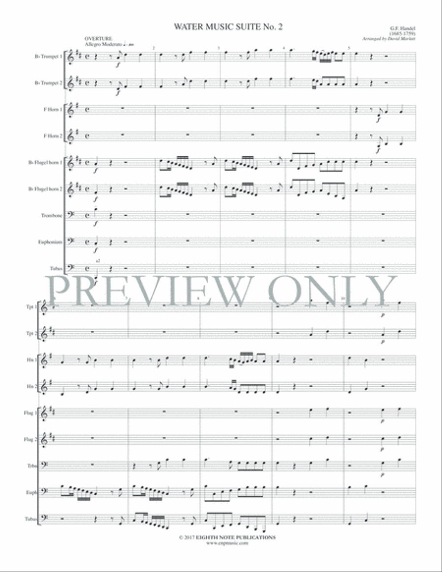 Water Music Suite No. 2 Water Music Suite No. 2 Brass Ensemble scores gallery preview page 3
