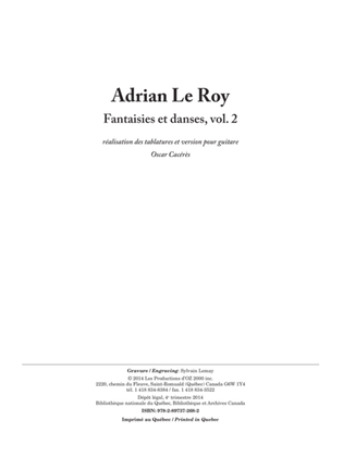 Book cover for Fantaisies et danses, vol. 2