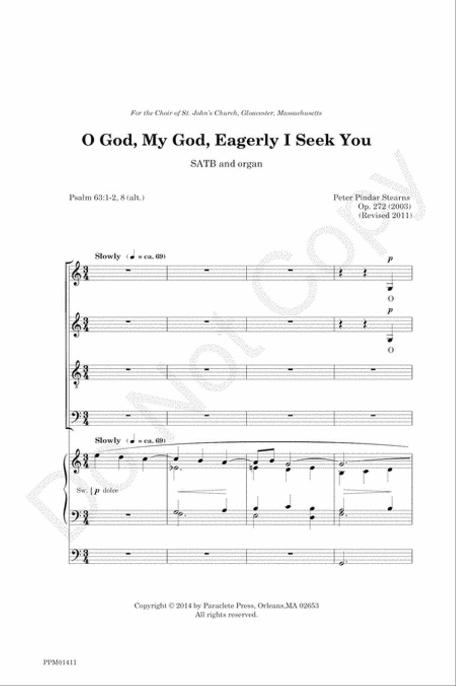 O God, My God, Eagerly I Seek You 4-Part scores gallery preview page 4