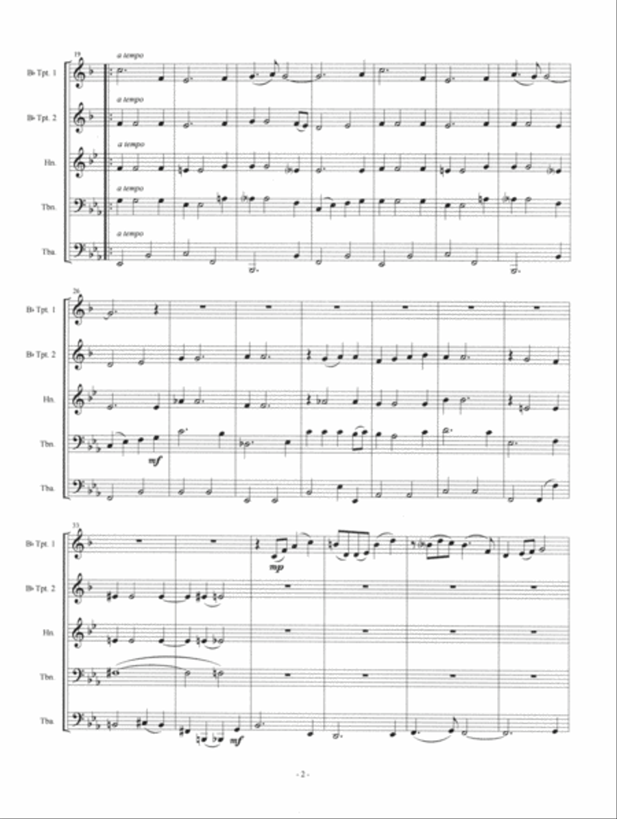 For You, For Me, For Evermore Brass Ensemble scores gallery preview page 3