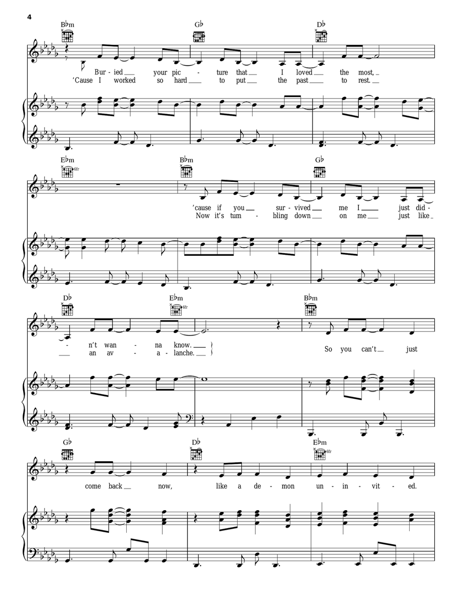 Back From The Dead Back From The Dead Piano, Vocal, Guitar scores gallery preview page 4
