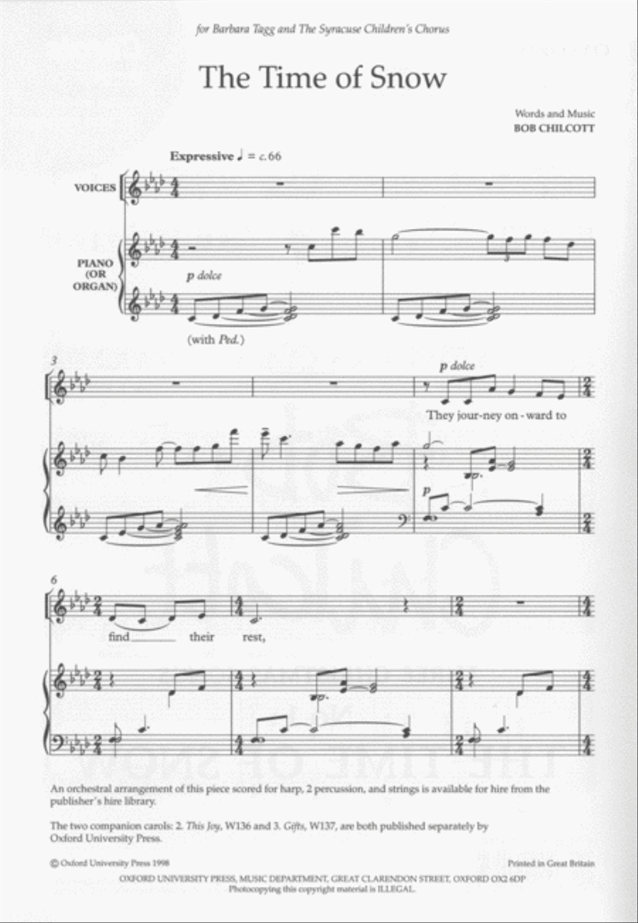 The Time of Snow 4-Part scores gallery preview page 2