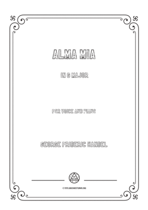 Book cover for Handel-Alma mia in G Major,for Voice and Piano