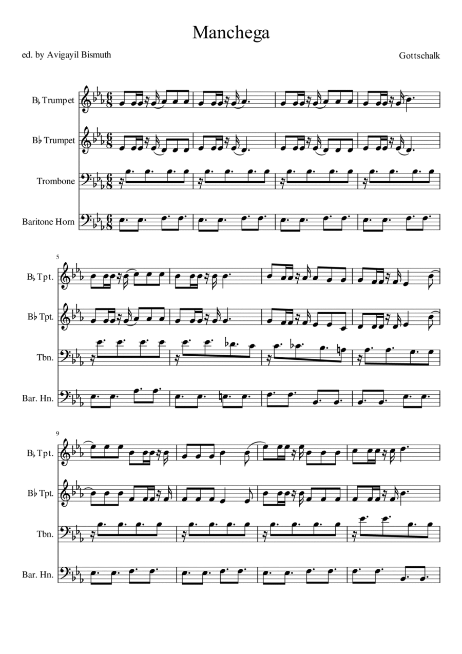 Manchega Brass Ensemble scores gallery preview page 1