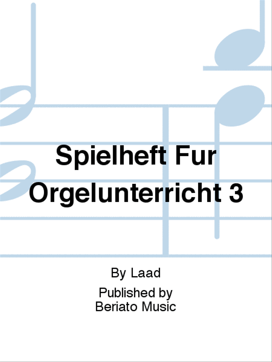 Spielheft Fur Orgelunterricht 3 Organ scores gallery preview page 1
