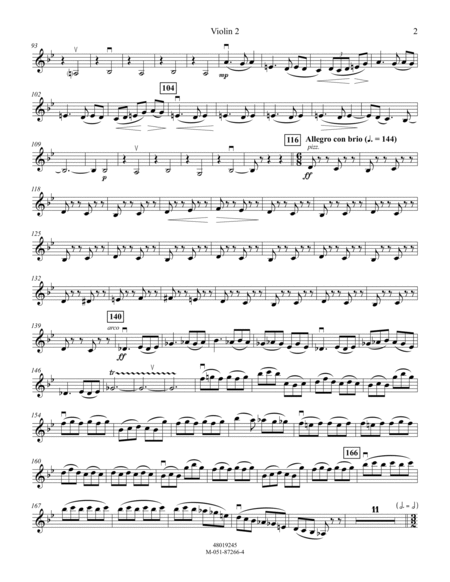 Variations on A Korean Folk Song - Violin 2