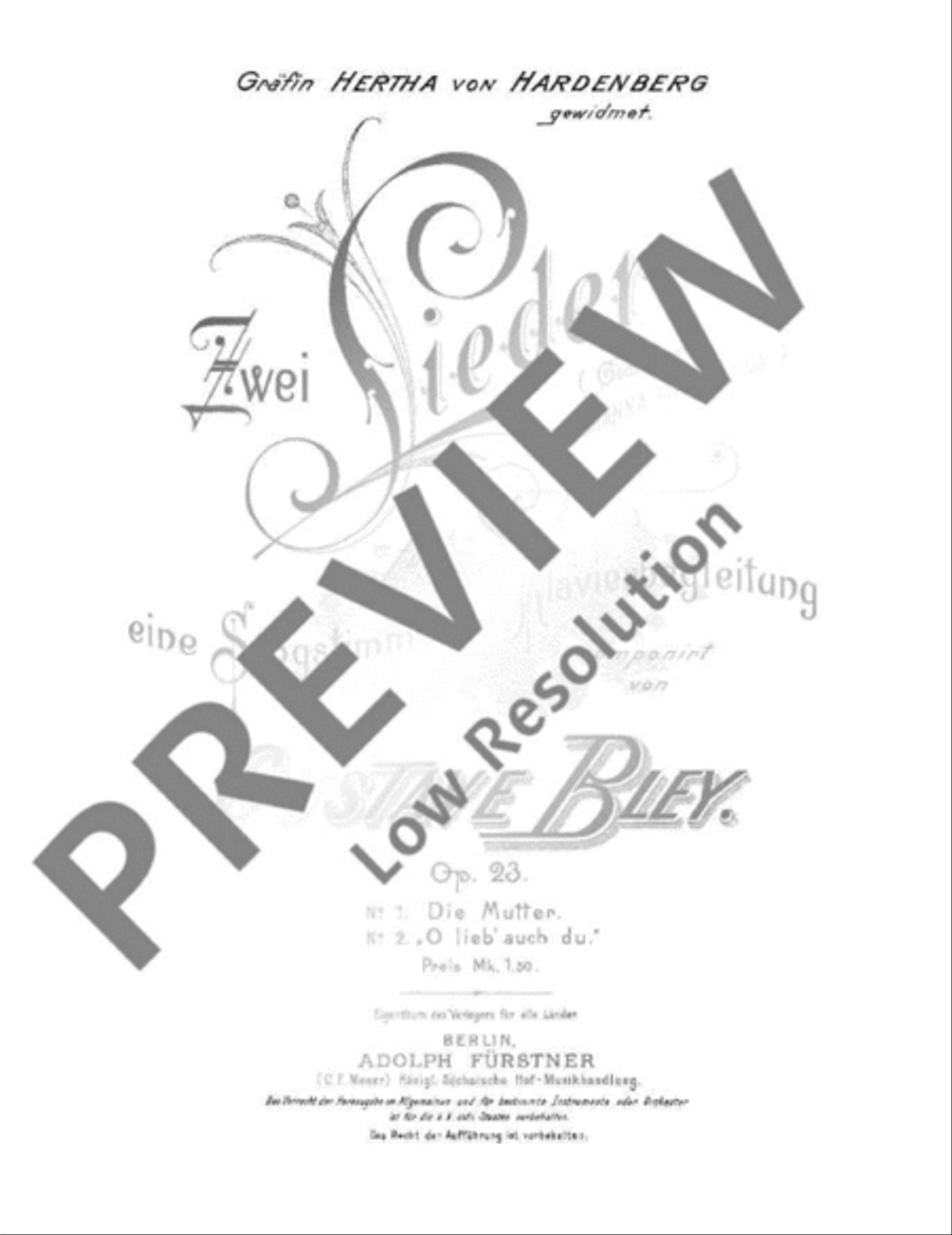 Zwei Lieder Voice Solo scores gallery preview page 2