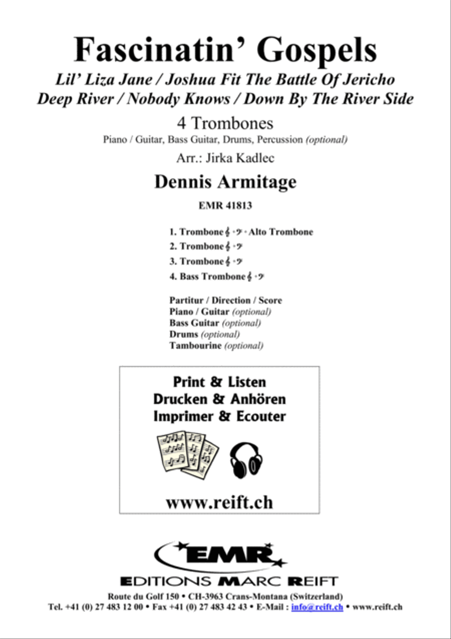 Fascinatin' Gospels Trombone Quartet scores gallery preview page 2