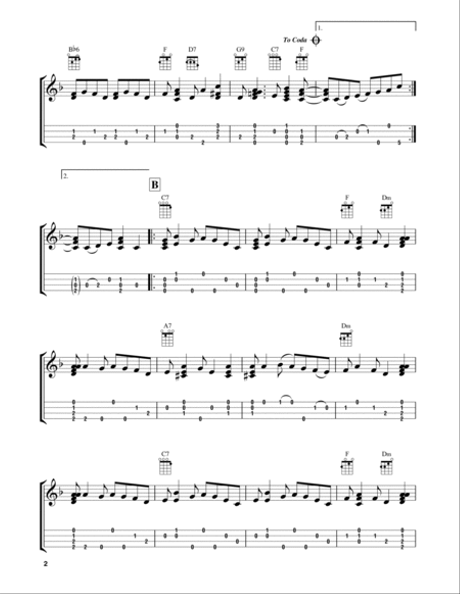 Swipesy Cakewalk (arr. Fred Sokolow) Ukulele scores gallery preview page 2