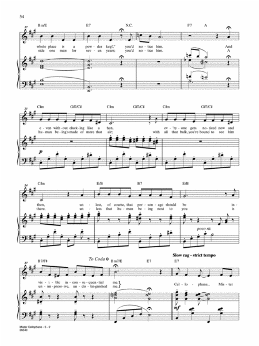 Mister Cellophane<BR>(From 