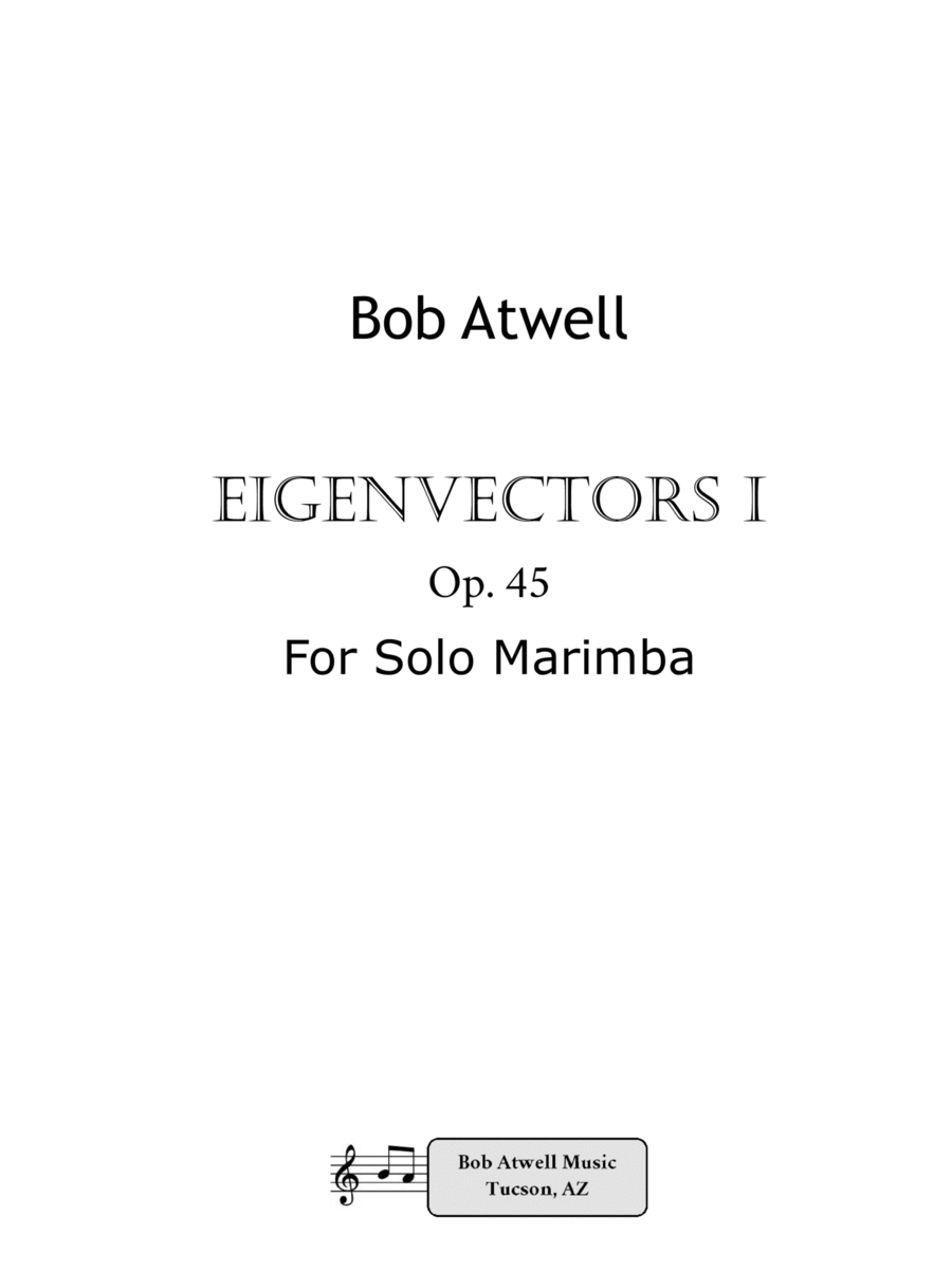 Eigenvectors I Marimba scores gallery preview page 1