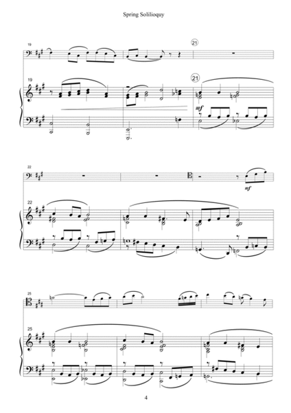 Spring Soliloquy - Cello Piano - Digital Sheet Music