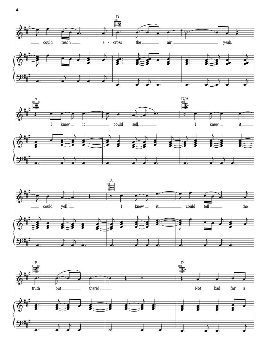 Radio Radio Guitar scores gallery preview page 4