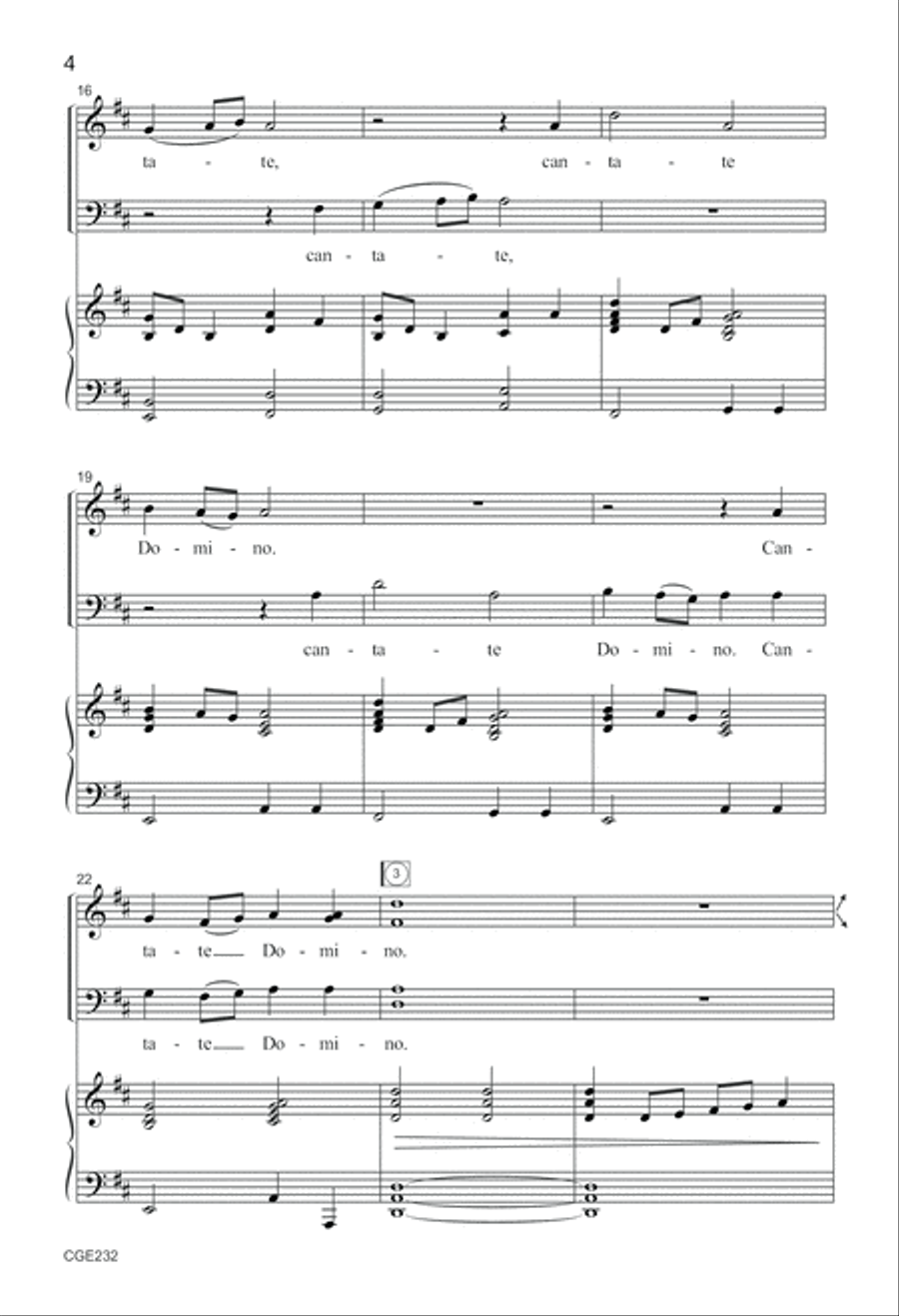 Antiphonal Cantate SATB 4-Part scores gallery preview page 4