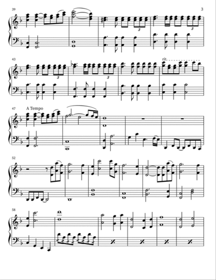 A Warrior's Legacy A Warrior's Legacy Piano Solo scores gallery preview page 3