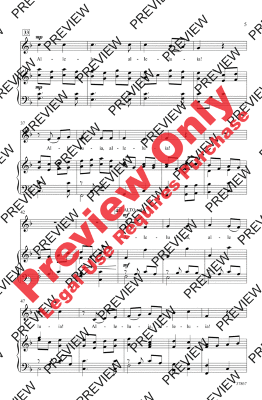Classic Alleluia Canon 3-Part scores gallery preview page 5