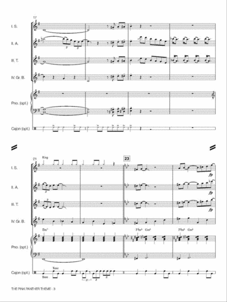 The Pink Panther Theme Recorder scores gallery preview page 5