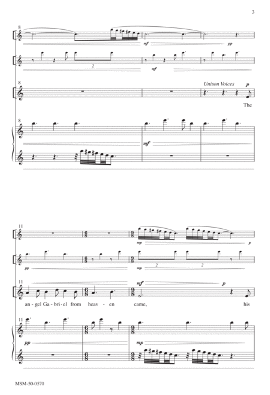 Gabriel's Message (Downloadable Choral Score)