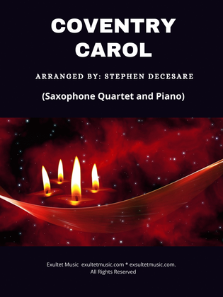 Coventry Carol (Saxophone Quartet and Piano)