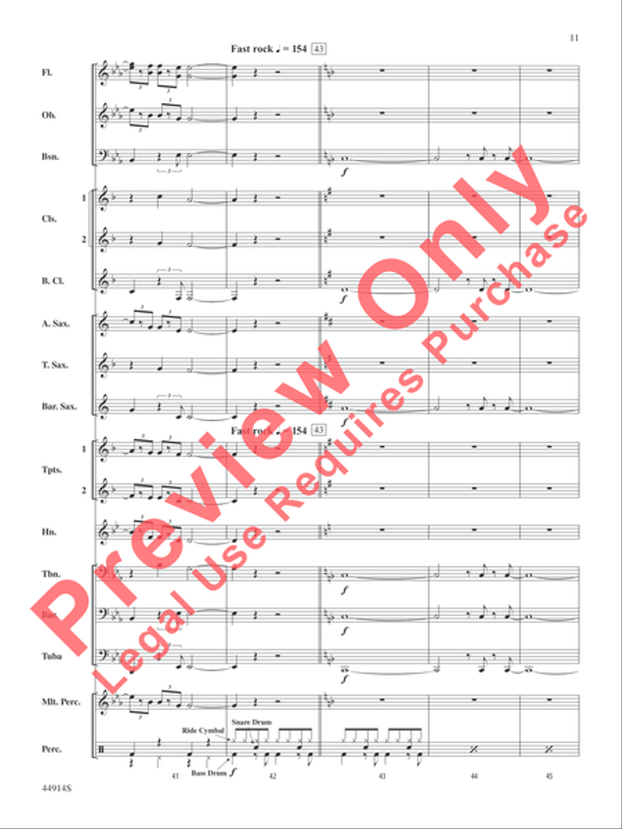 Ode to a Flash Mob Ode to a Flash Mob Concert Band scores gallery preview page 11