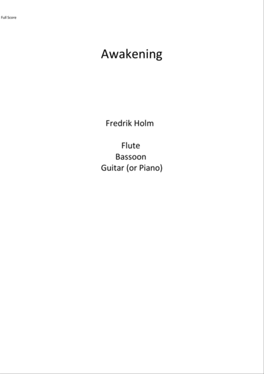 Awakening Bassoon scores gallery preview page 1