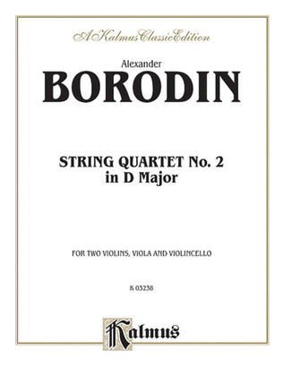 Book cover for String Quartet No. 2 in D Major