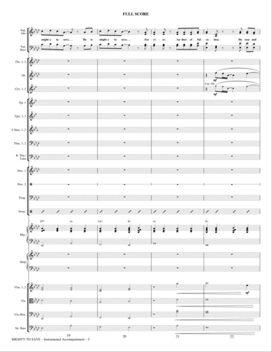 Mighty To Save - Full Score Choir scores gallery preview page 5