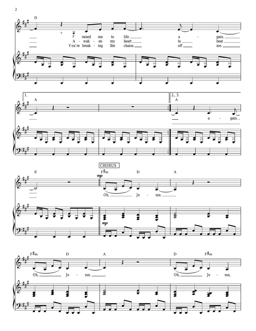 Bones Piano, Vocal, Guitar scores gallery preview page 2