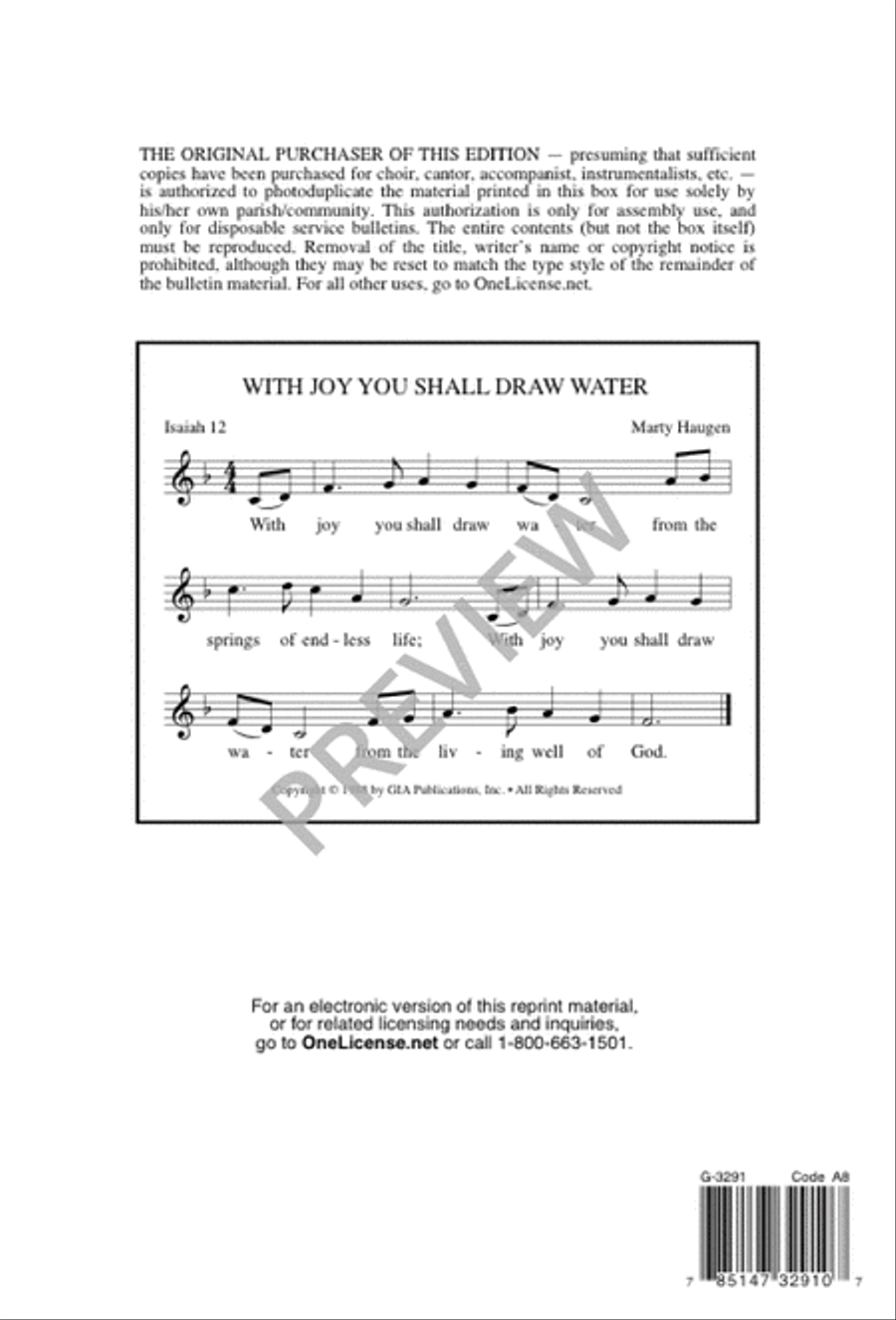 With Joy You Shall Draw Water 4-Part scores gallery preview page 9