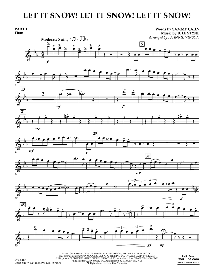 Let It Snow! Let It Snow! Let It Snow! - Pt.1 - Flute Concert Band scores gallery preview page 1