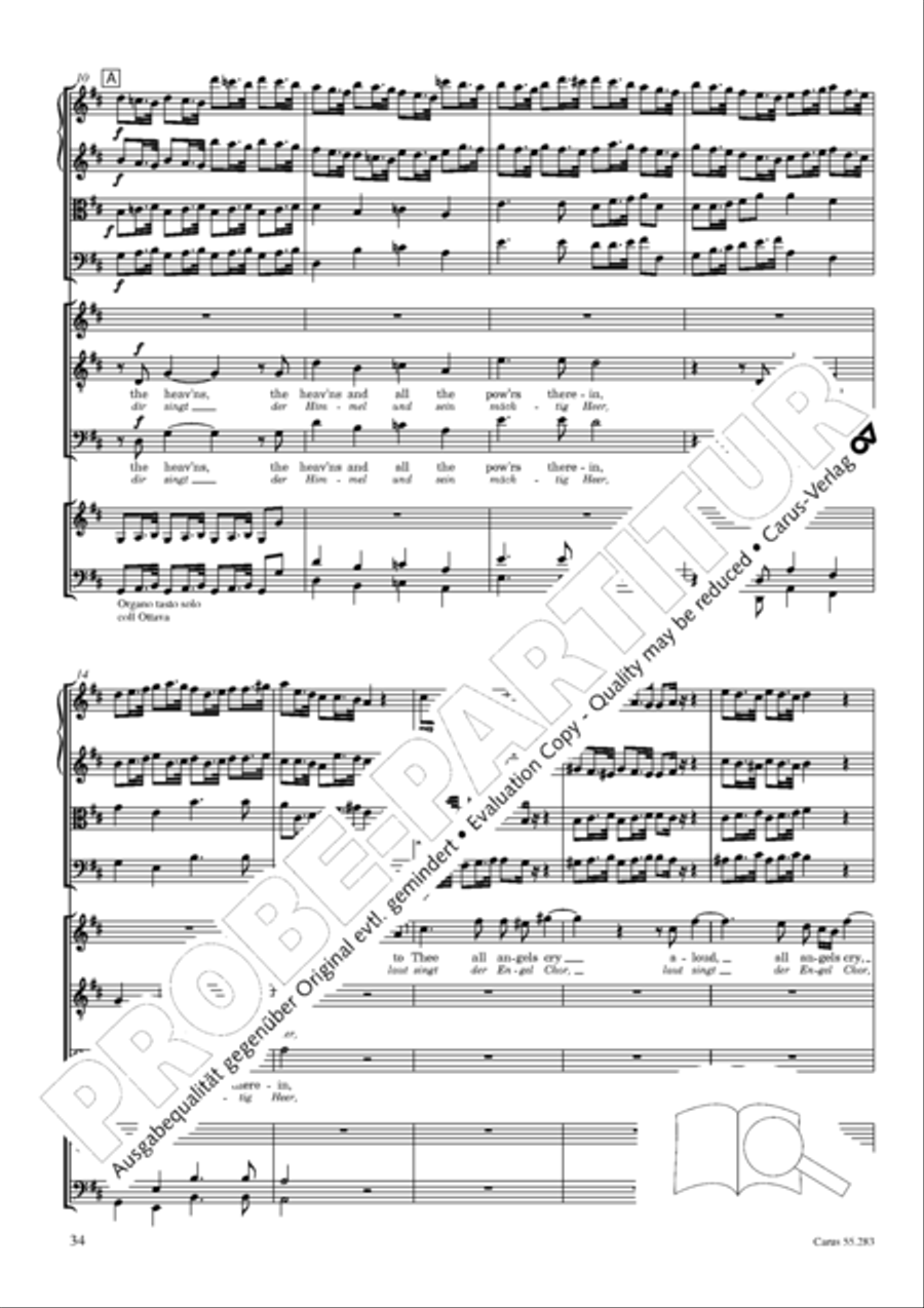 Te Deum for the Victory of Dettingen SSATB scores gallery preview page 51